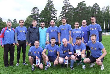 Футбольная сборная «УС-30» на открытии турнира им. В.П. Абрамчука